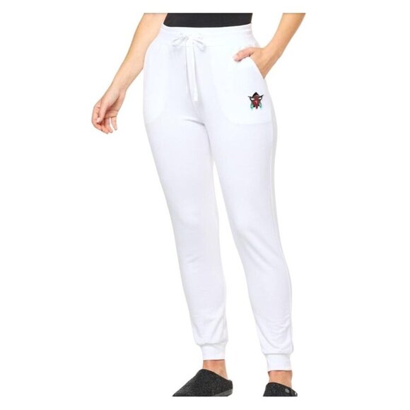 Badgley Mischka Pants - Badgley Mischka Women's  Baby French Terry Knit Jogger Pant White